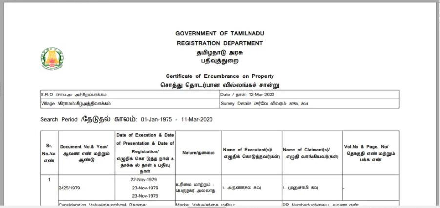 Vilangam Certificate